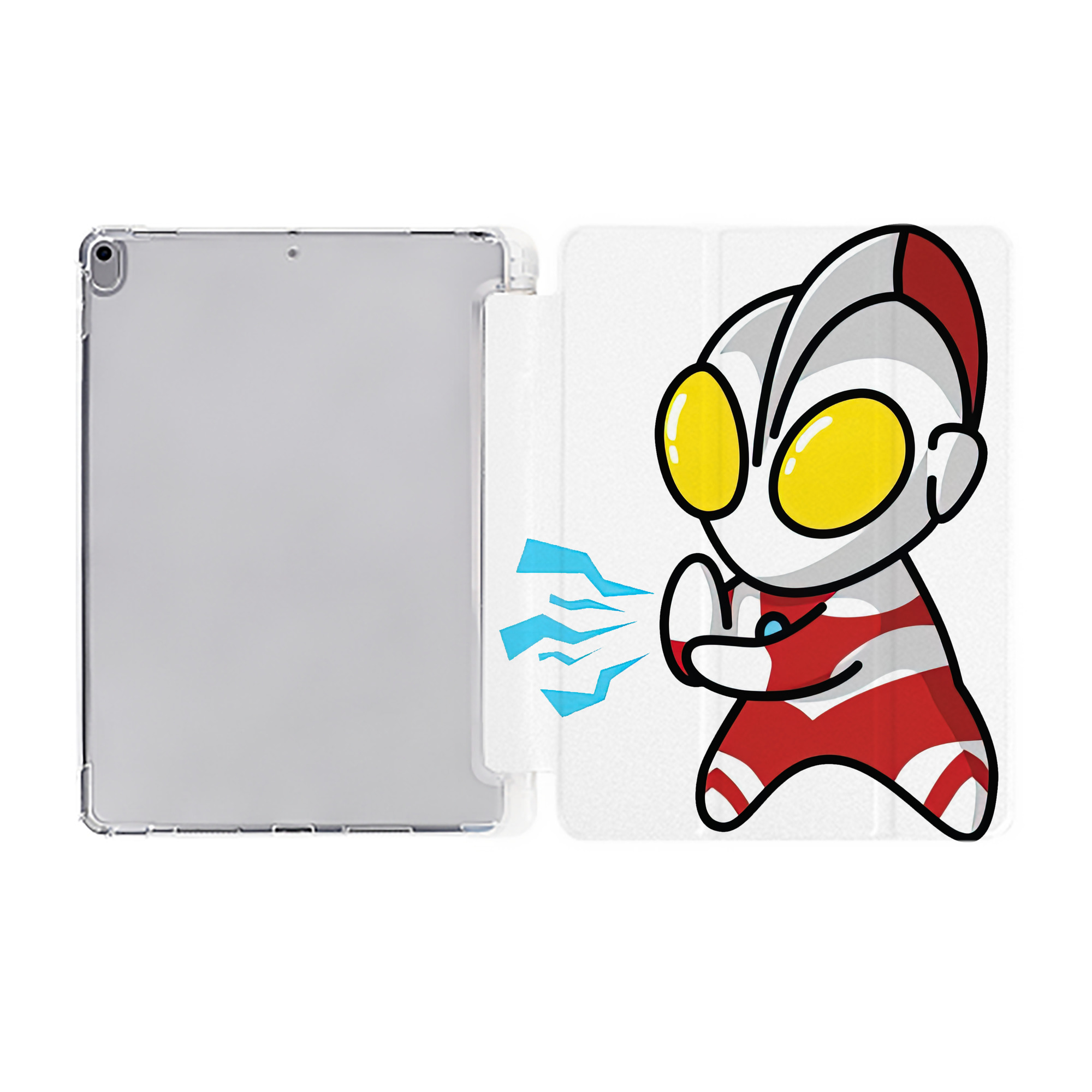 （画像用） ウルトラマン Ultraman IPad ケース ペン収納付き 三つ折りスタンド PUレザー×シリコン 対応機種9.5/10.5/10.9インチ